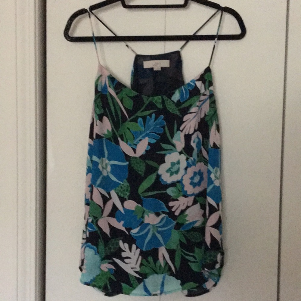 LOFT summer floral strappy cami